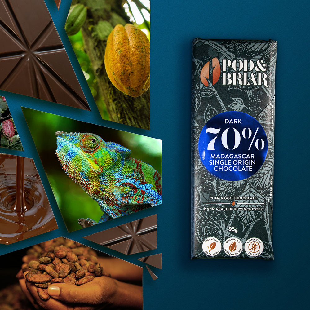 70% Madagascar - single origin dark chocolate bar 95g