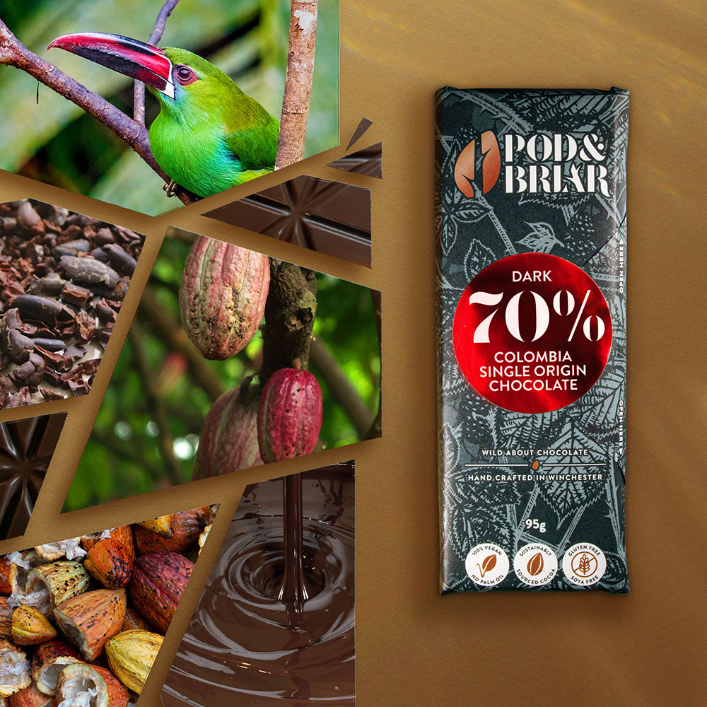 70% Colombia - single origin dark chocolate bar 95g